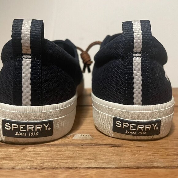 Sperry Top Sider Women's Size 8W Crest Vibe Linen Blue Sneaker NEW - Picture 6 of 11